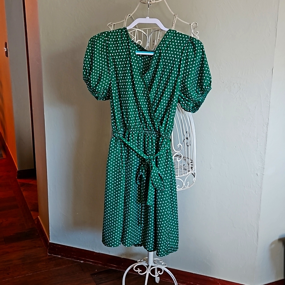 Green Polka Dot Dress